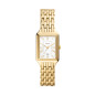 Fossil - Montre Raquel rectangulaire blanc acier PVD doré - Ref ES5220