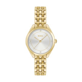 Hugo Boss - Montre Mae blanc acier doré - Ref 1502733