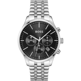 Hugo Boss - Montre Business noir acier gris - Ref 1514157