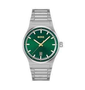 Hugo Boss - Montre Candor vert acier gris - Ref 1514079