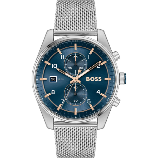 Hugo Boss - Montre Sport Lux bleu acier gris - Ref 1514149