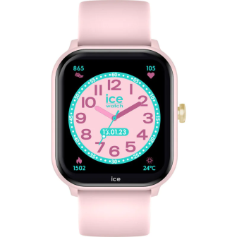 Ice Watch - Montre Connectée Ice Watch Ice Smart en silicone rose - Ref 022796
