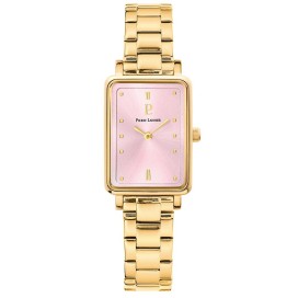 Pierre Lannier - Montre Ariane rose et bracelet en acier doré - Ref 052J552
