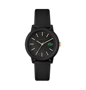 Lacoste - Montre 12.12 noir et bracelet en silicone noir  - Ref 2001212