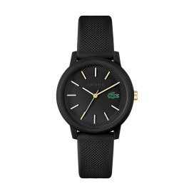 Lacoste - Montre 12.12 noir et bracelet en silicone noir  - Ref 2001212