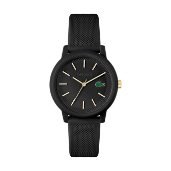 Lacoste - Montre 12.12 noir et bracelet en silicone noir  - Ref 2001212