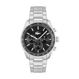 Lacoste - Montre Boston noir et bracelet en acier gris  - Ref 2011347