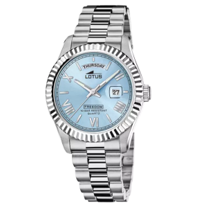 Lotus - Montre cadran bleu et bracelet en acier gris - Ref 18854/8