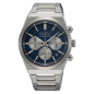 Seiko - Montre Sport noir et bracelet en acier gris - Ref SSB453P1