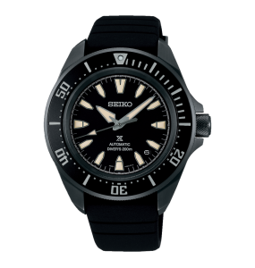Seiko - Montre Prospex noir et bracelet en silicone noir  - Ref SRPL15K1