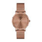 Tissot - Montre everytime doré rose et bracelet mailles milanaises  - Ref T1432103333100