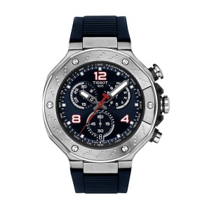 Tissot - Montre T-Sport T-Race MotoGP Chronograph et bracelet silicone bleu  - Ref T1414171704700