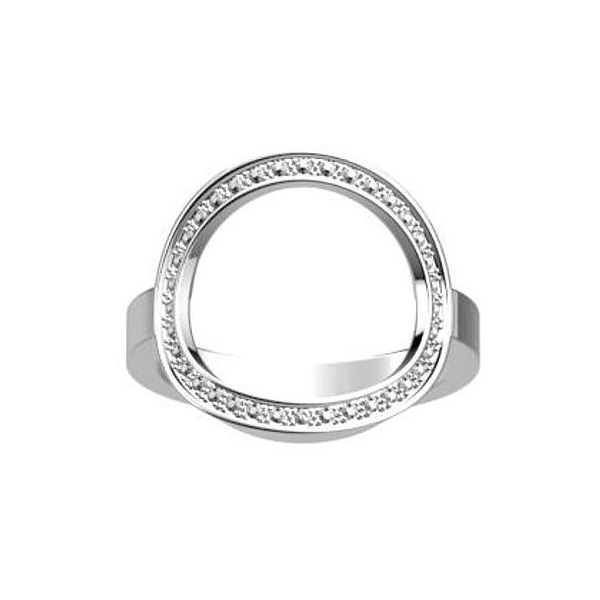 Les Georgettes - Bague pure précieuse argenté brillant - Ref 70383561608_052