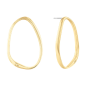 Calvin Klein - Boucles d'oreilles créoles Elongated Drops acier doré - Ref 35000451