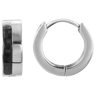 Phebus - Boucles d'oreilles Ivan acier - Ref 87-0015