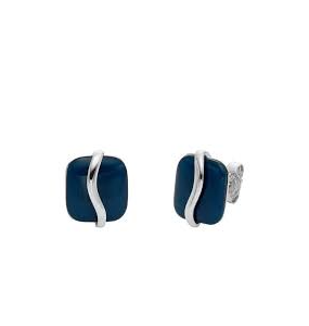Skagen - Clous d'oreilles Sofie en verre de mer aux formes courbes - Ref SKJ1810040