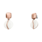 Skagen - Boucles d'oreilles Sofie Sea Glass acier doré rose avec verre blanc - Ref SKJ1816791