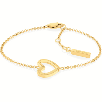 Calvin Klein - Bracelet Minimalist Hearts acier doré - Ref 35000388