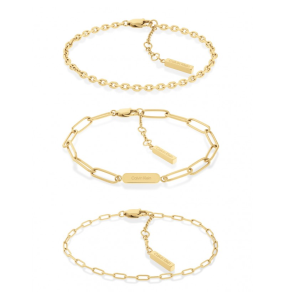 Calvin Klein - Bracelet Defiant acier doré - Ref 35000435