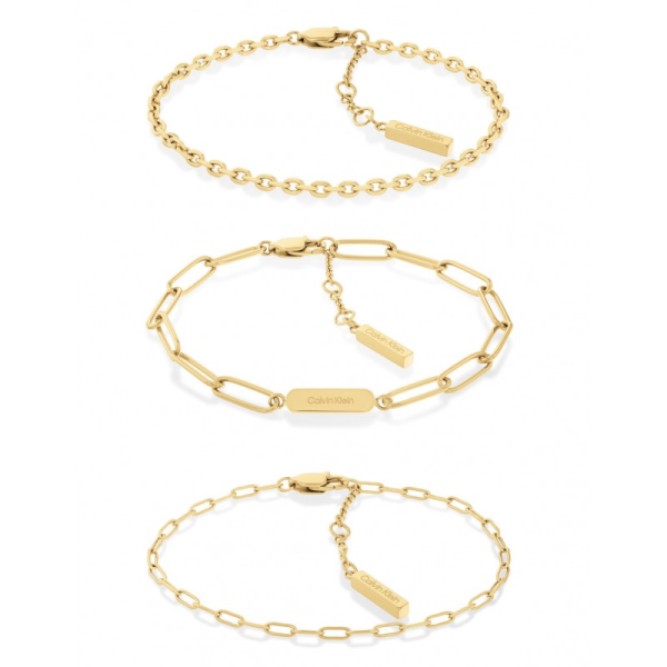 Calvin Klein - Bracelet Defiant acier doré - Ref 35000435
