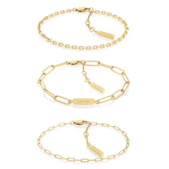 Calvin Klein - Bracelet Defiant acier doré - Ref 35000435