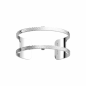 Les Georgettes - Bracelet manchette pure rayonnante argenté - Ref 70379351600000