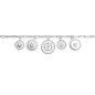 Les Georgettes - Bracelet chaîne Astrale Pampille argenté 16mm - Ref 70441621608_190