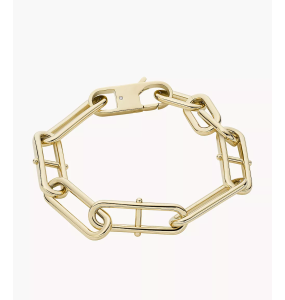 Fossil - Bracelet chaîne héritage d-link acier doré - Ref JF04234710