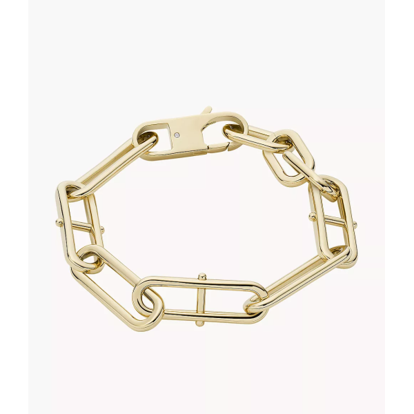 Fossil - Bracelet chaîne héritage d-link acier doré - Ref JF04234710