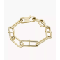 Fossil - Bracelet chaîne héritage d-link acier doré - Ref JF04234710