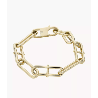 Fossil - Bracelet chaîne héritage d-link acier doré - Ref JF04234710