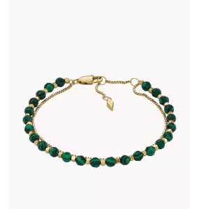Fossil - Bracelet perles all staked up malachite verte - Ref JF04541710