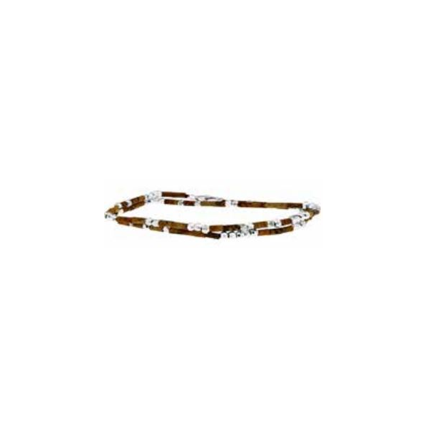 Officina - Bracelet argent marron 42 cm - Ref OI183