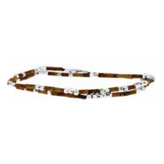 Officina - Bracelet argent marron 42 cm - Ref OI183