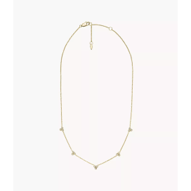 Fossil - Collier sadie acier doré oxyde de zirconium blanche - Ref JF04115710
