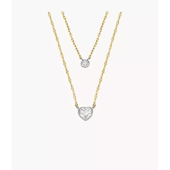 Fossil - Collier chaîne Sadie Tokens of Affection acier doré - Ref JF04357998
