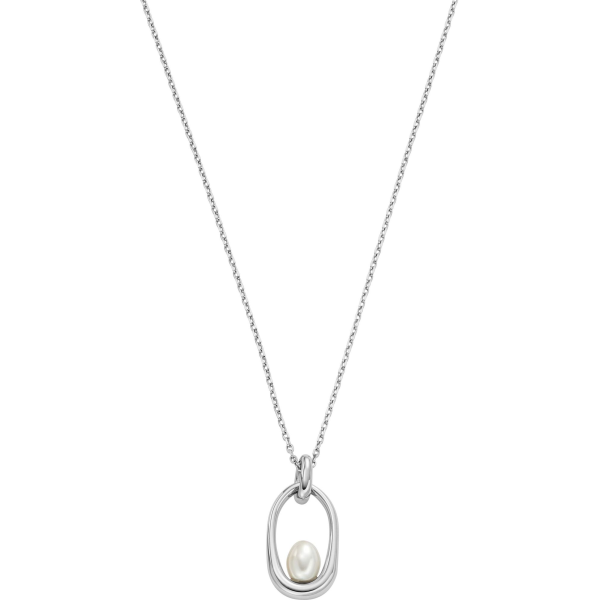 Skagen - Collier chaînette Essential Waves acier avec perle nacrée - Ref SKJ1796040