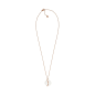 Skagen - Collier pendentif Sofie acier doré rose avec verre de mer - Ref SKJ1813791