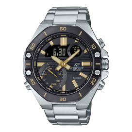 Montre Homme Casio - Edifice noir bracelet acier - Ref ECB-10DB-1A9EF