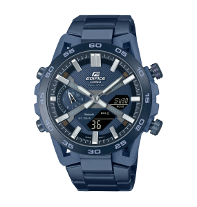 Montre Homme Casio - Capsule Cool Blue bleu bracelet acier PVD - Ref ECB-2000CB-2AEF