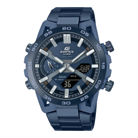 Montre Homme Casio - Capsule Cool Blue bleu bracelet acier PVD - Ref ECB-2000CB-2AEF