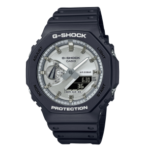 Montre Homme Casio - G-Shock Classic gris bracelet résine - Ref GA-2100SB-1AER