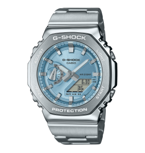 Montre Homme Casio - G-Shock G-Steel bleu bracelet acier - Ref GM-2110D-2AER