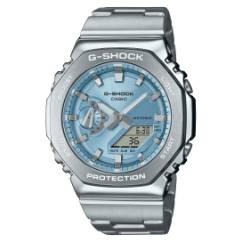 Montre Homme Casio - G-Shock G-Steel bleu bracelet acier - Ref GM-2110D-2AER