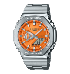 Montre Homme Casio - G-Shock orange bracelet acier - Ref GM-2110D-4AER