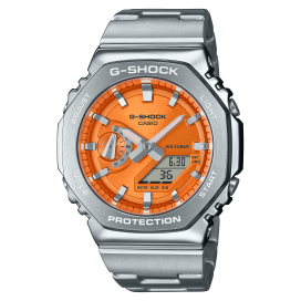 Montre Homme Casio - G-Shock orange bracelet acier - Ref GM-2110D-4AER