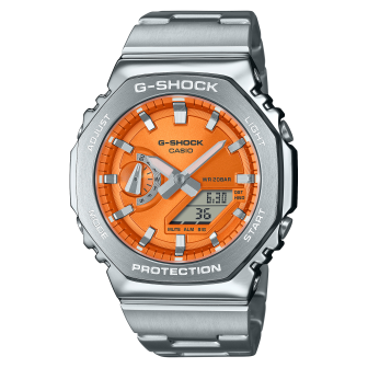 Montre Homme Casio - G-Shock orange bracelet acier - Ref GM-2110D-4AER