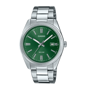 Montre Homme Casio - Collection verte bracelet acier gris - Ref MTP-1302PD-3AVEF