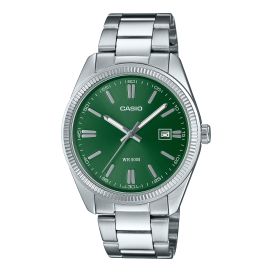 Montre Homme Casio - Collection verte bracelet acier gris - Ref MTP-1302PD-3AVEF