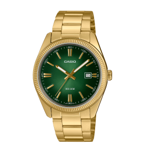 Montre Homme Casio - Heritage vert bracelet acier PVD - Ref MTP-1302PGC-3AVEF